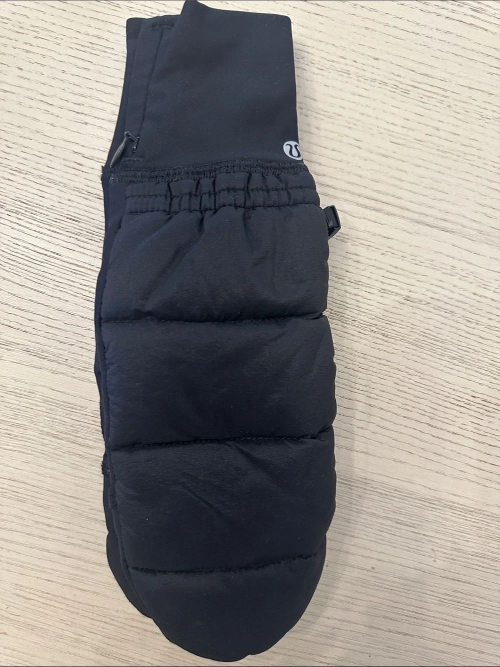lululemon athletica Black Quilted Mittens